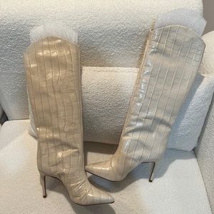 Schutz Alligatoe High Heel Boots